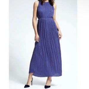 NWT Banana Republic Pleated midi Dress periwinkle blue small S sleeveless